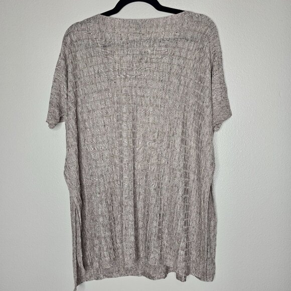 Eileen Fisher XS Brown Organic Linen Cotton Tunic Top Sustainable Lagenlook - Picture 5 of 5